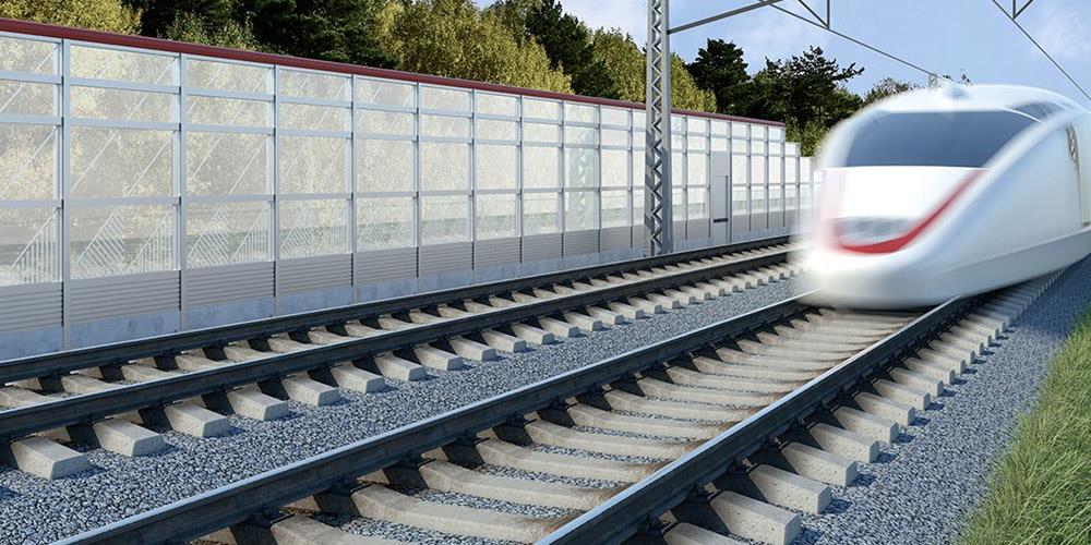 Eisenbahnschallschutzwand
